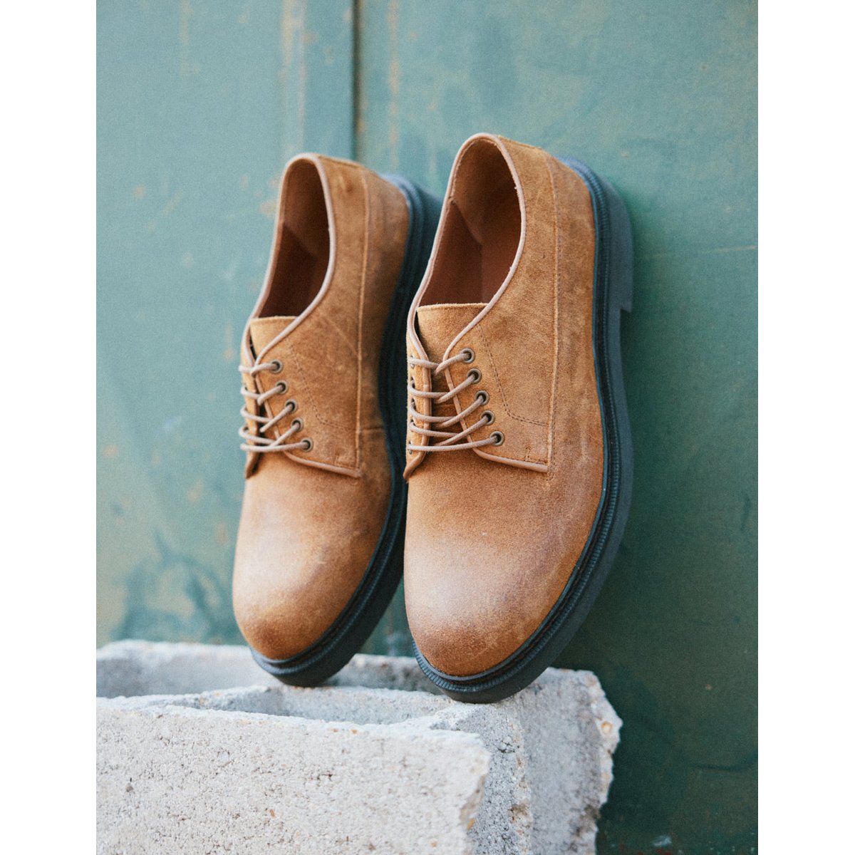 Derbies TAHO suède huilé cognac, ODAJE