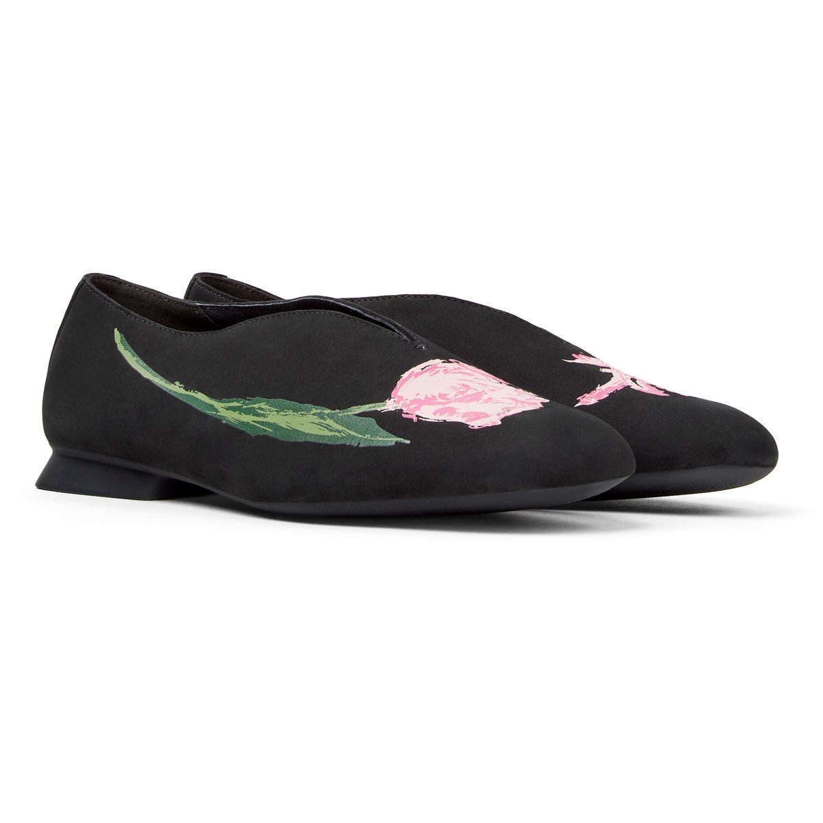 Ballerines Casi Myra Nubuck Leather noir 001, CAMPER