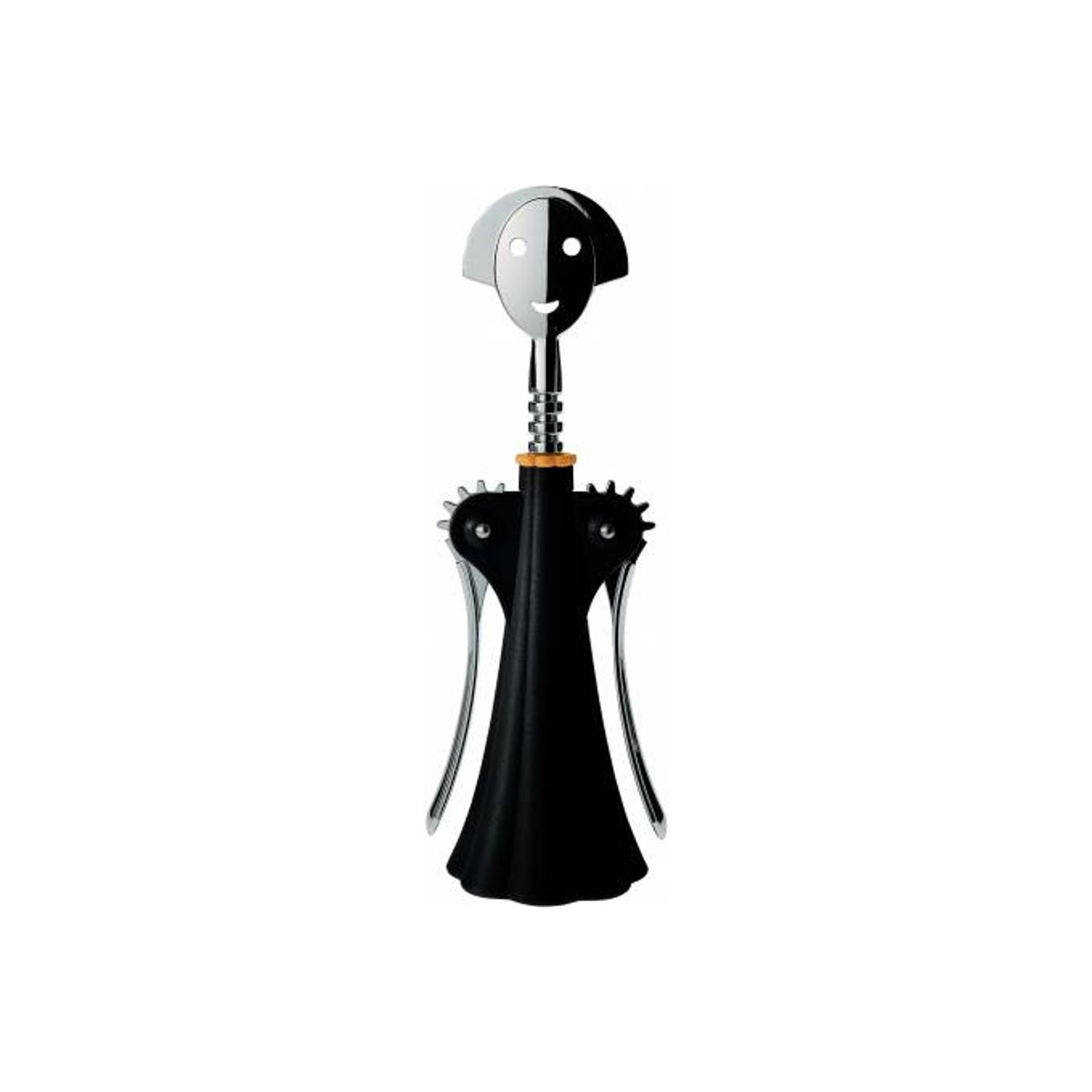 Tire-bouchon bicolore en résine lima alessi noir, ALESSI