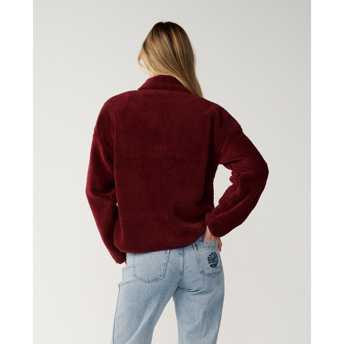 PARTY Pack POLAR ZIP Through prune foncé, RIP CURL