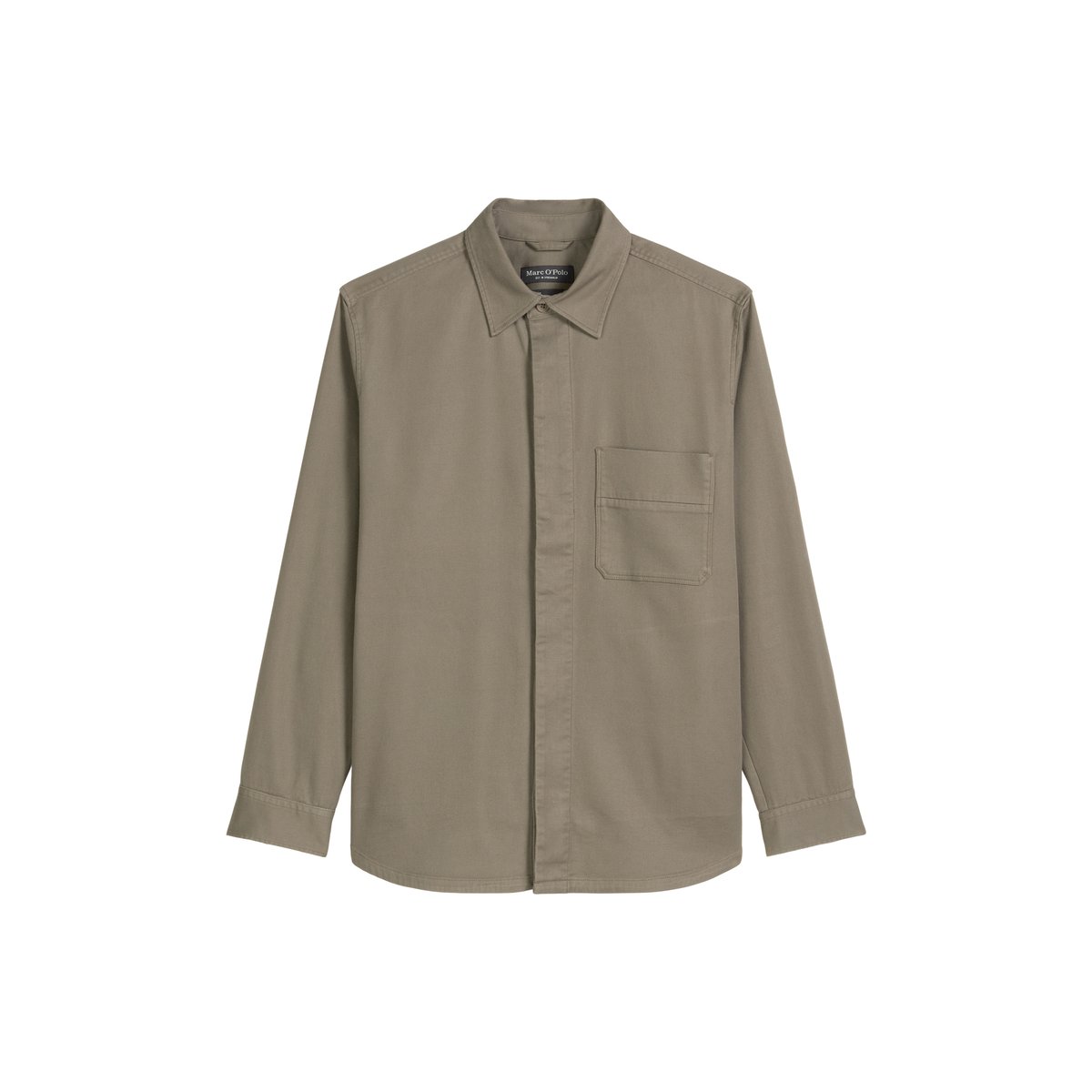 Surchemise en doux mélange de coton bio et de lyocell marron, MARC O'POLO