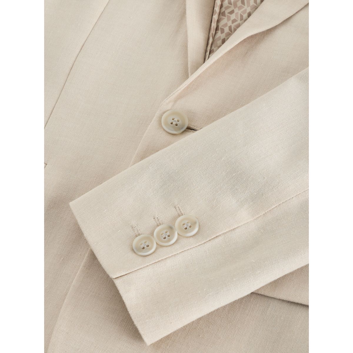 Veste de costume en lin mélangé beige neutre, NEXT