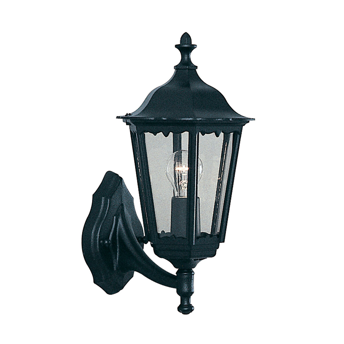 Auckland Outdoor Traditional Lantern Style Wall Light black, SO'HOME