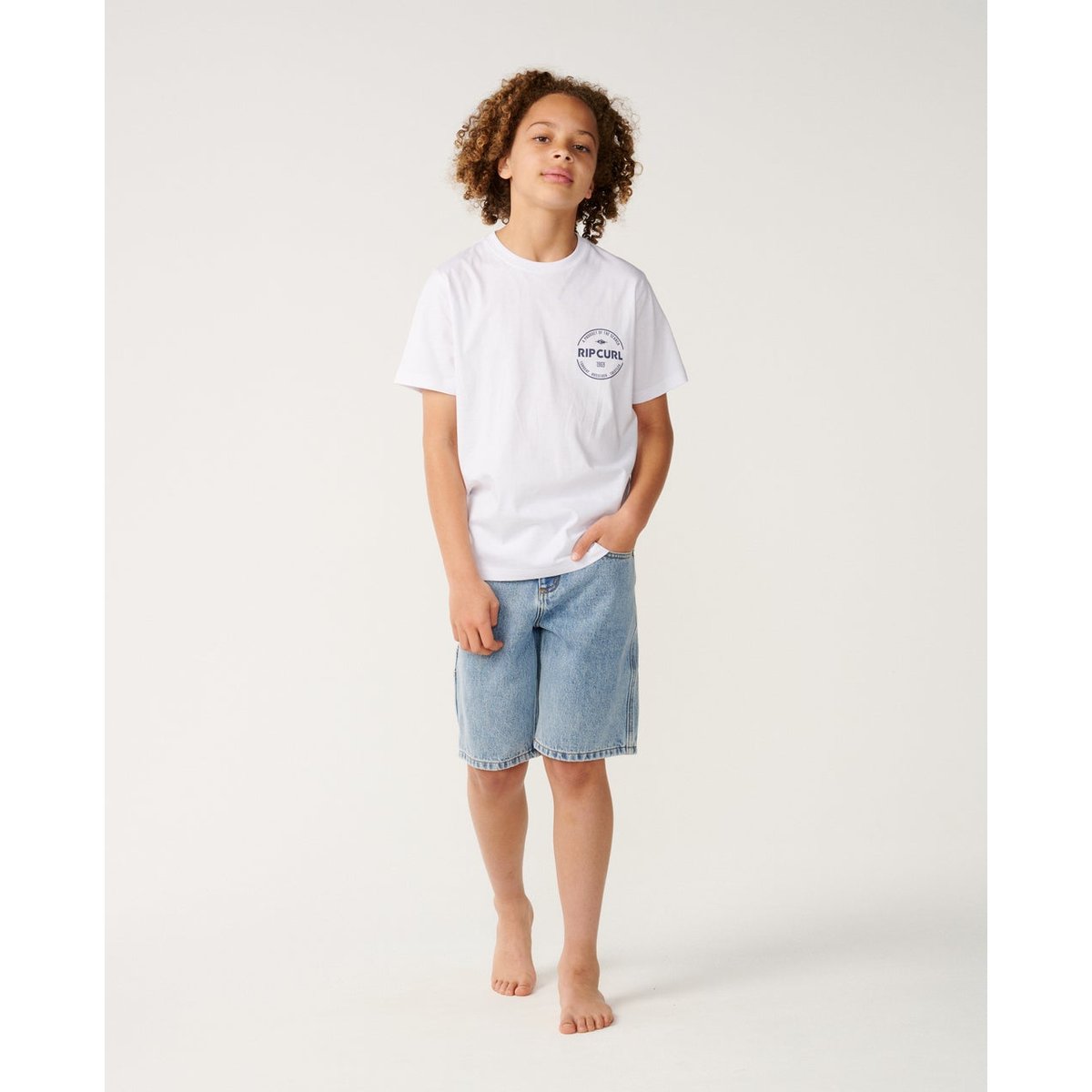 T-shirt enfant STAPLE blanc, RIP CURL