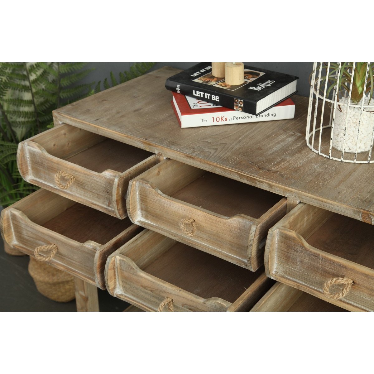 Console de rangement en bois - PROVENCE marron, MATHI DESIGN