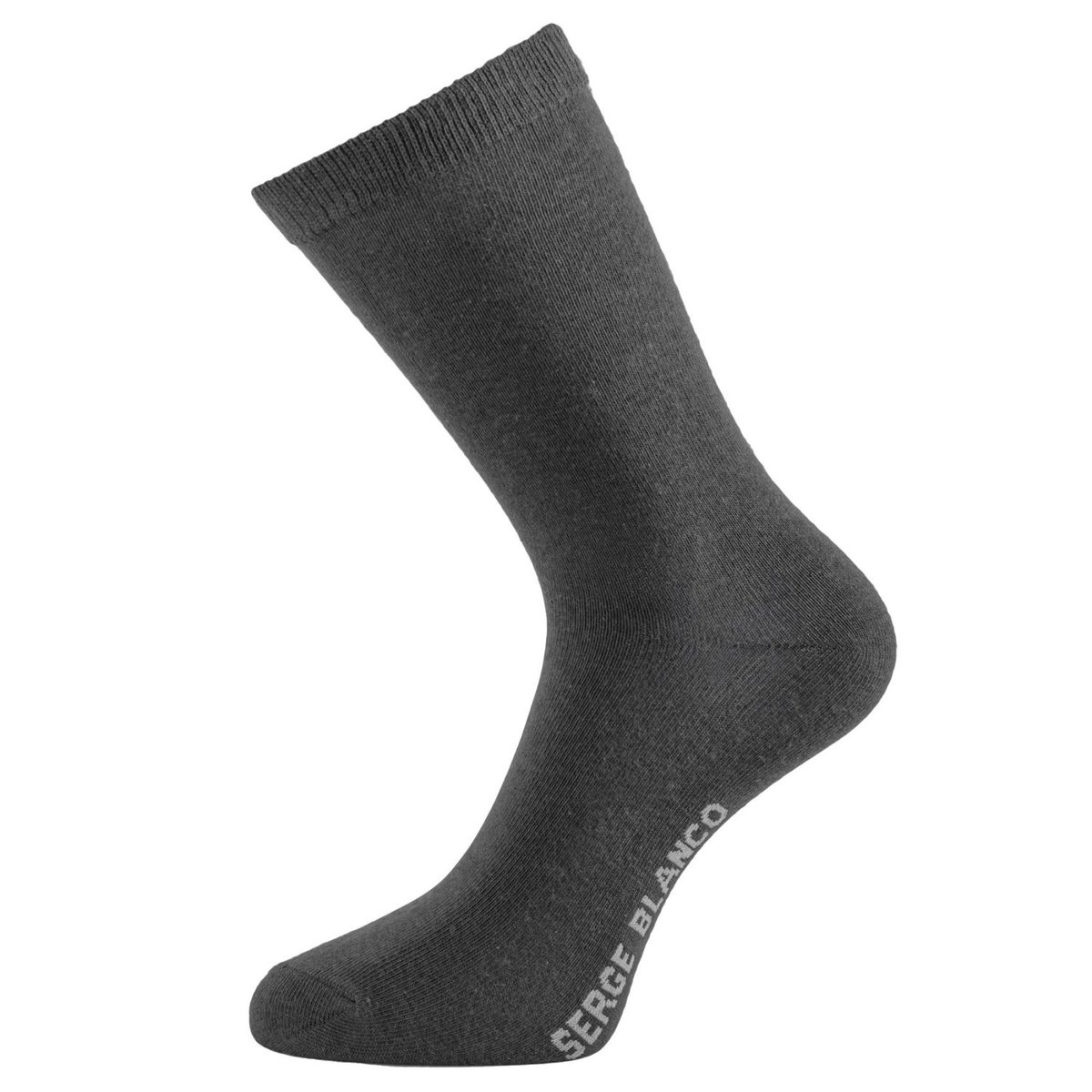 Lot De 10 Chaussettes Coton Peigné noir/gris anthracite chiné, SERGE BLANCO