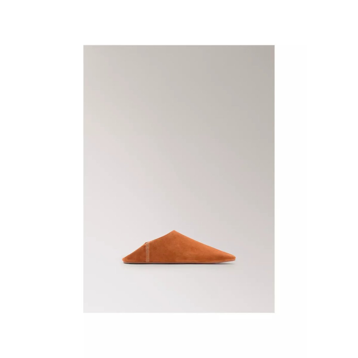 Sabots en cuir détail couture orange, MANGO