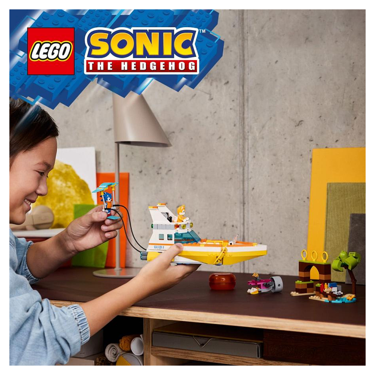 76997 Le bateau daventures de tails orange, LEGO
