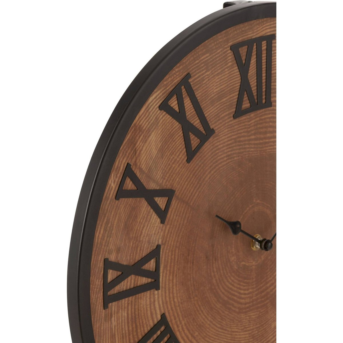 Horloge murale en bois naturel et noir, RECOLLECTION