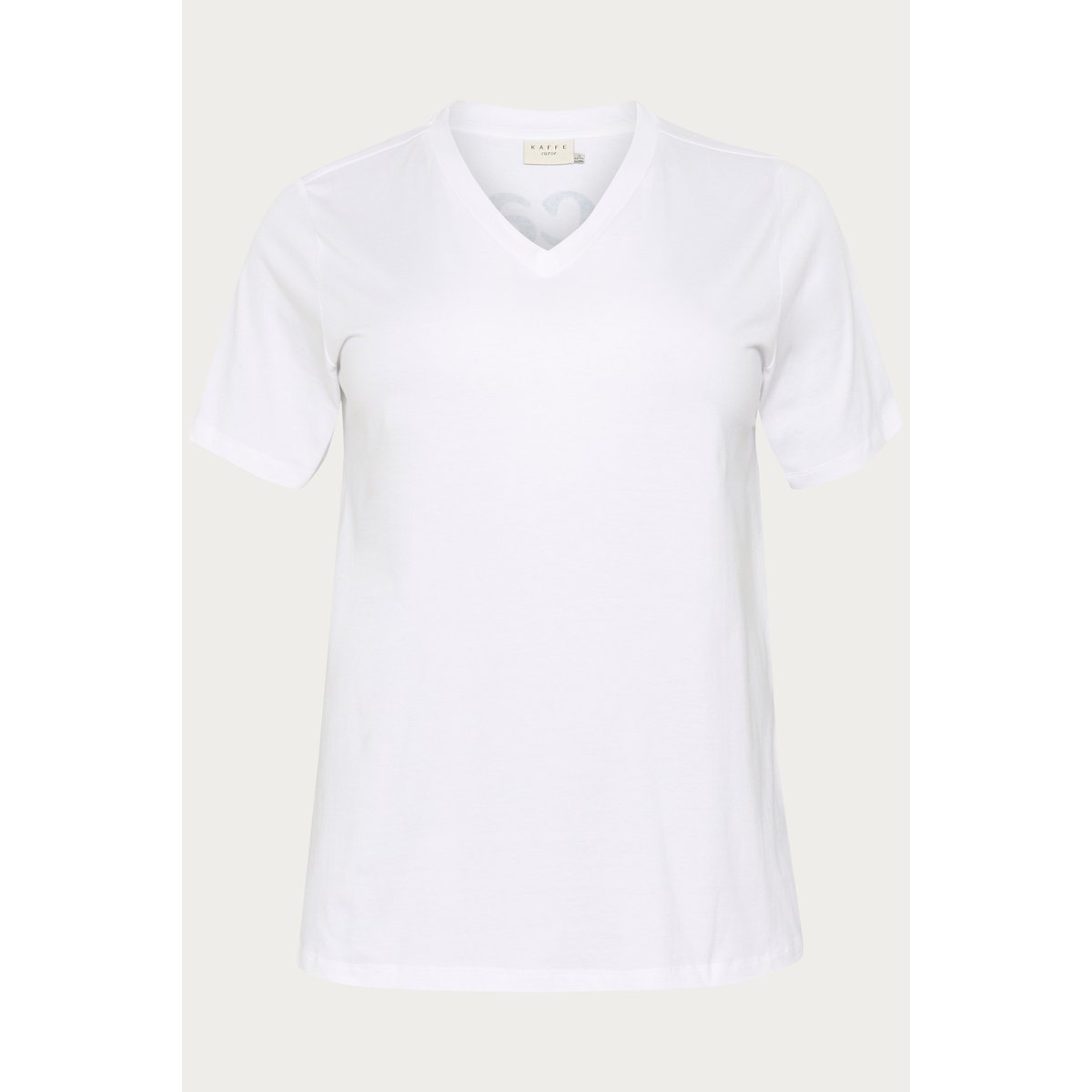T-shirt blanc optical white, KAFFE CURVE