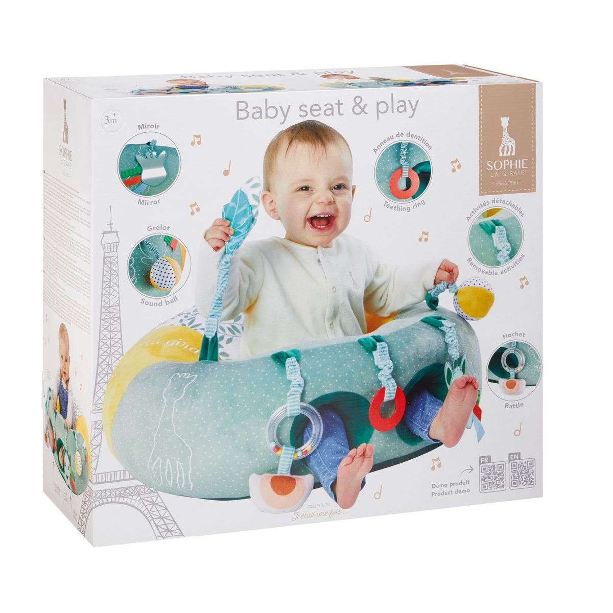 Fauteuil Baby Seat & Play Sophie la girafe vert, VULLI