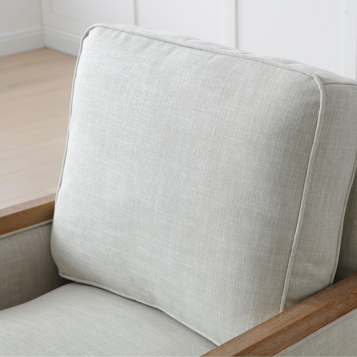 Evelina Antique Linen and Wood Swivel Chair cream, SO'HOME