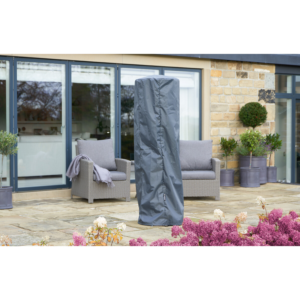 Garden Patio Heater Cover 180x53cm grey, AEROCOVER