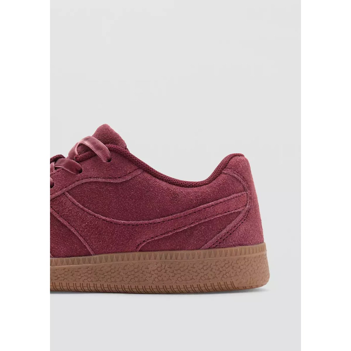 Baskets 100 % cuir bordeaux, MANGO KIDS