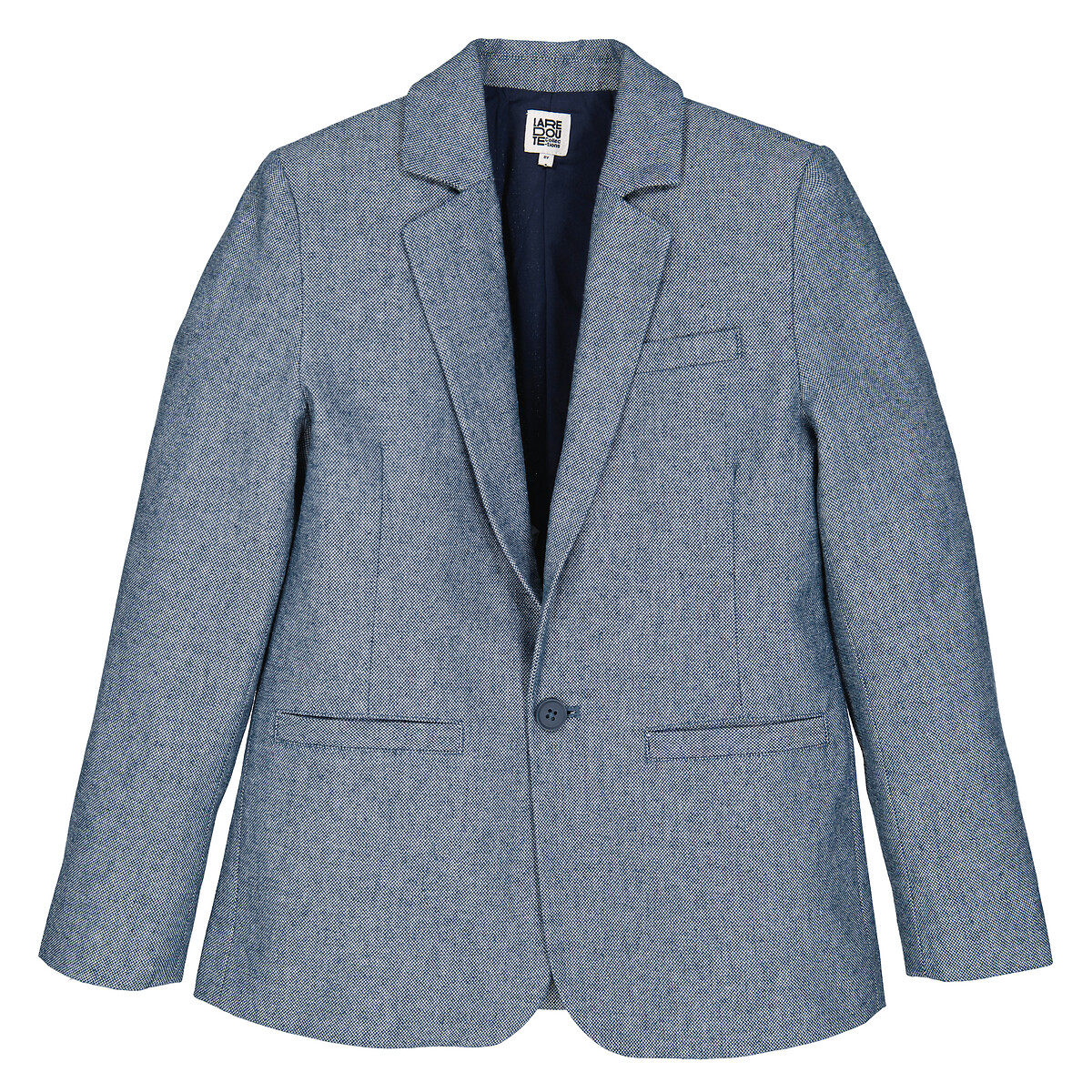 Cotton Blazer navy blue, LA REDOUTE COLLECTIONS