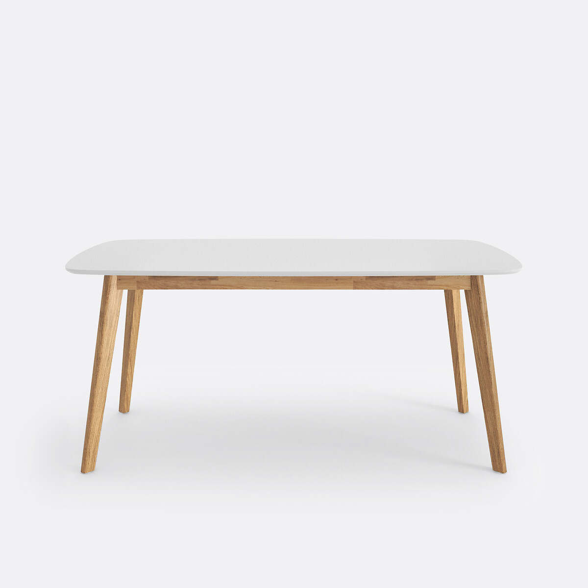 Jimi Solid Oak and Lacquer 6 Seater Dining Table white, LA REDOUTE INTERIEURS