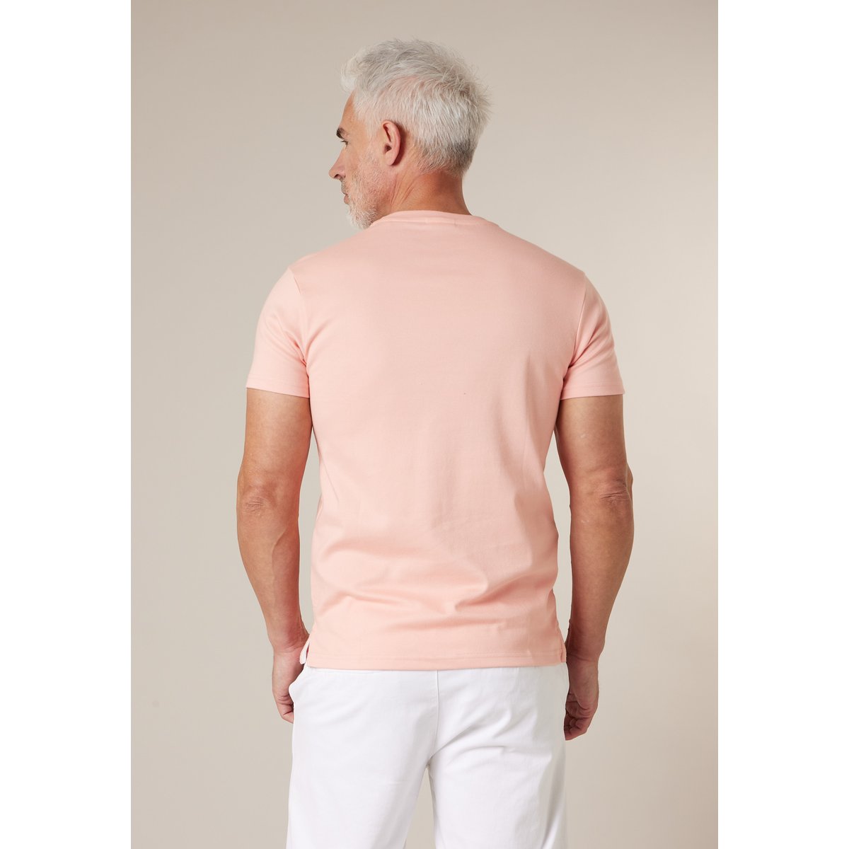 T-shirt homme en coton interlock BODHI salmon, DEELUXE