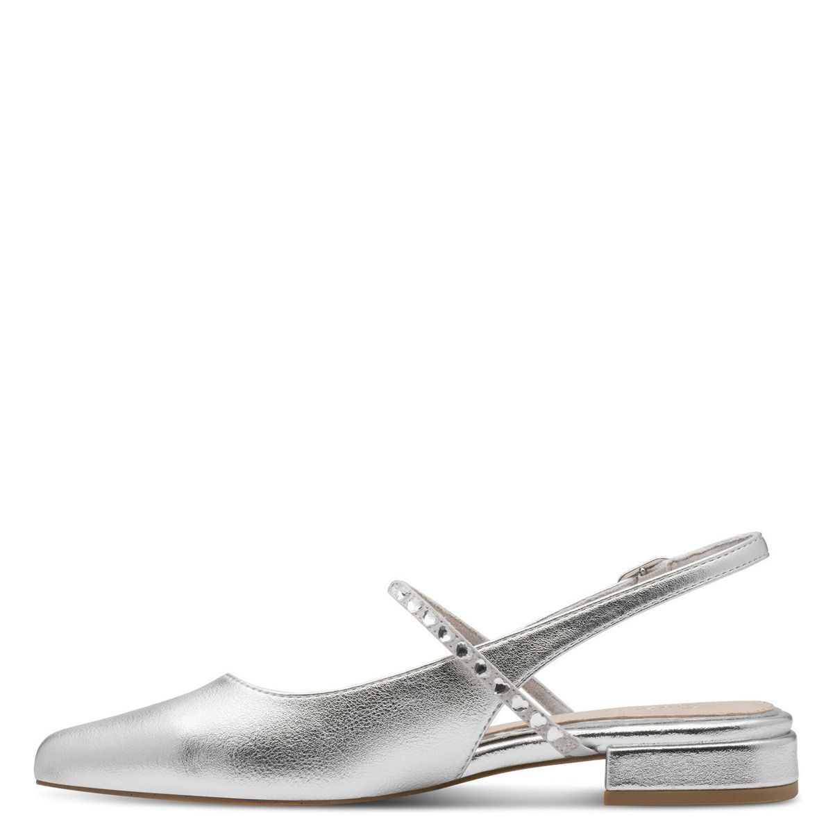 Ballerine talon bloc argent, MARCO TOZZI