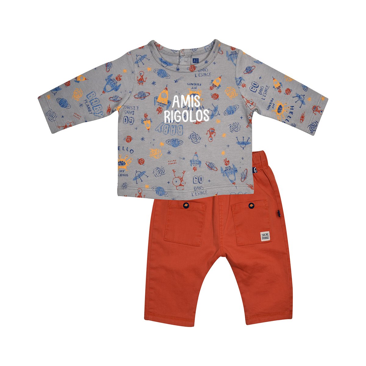 Tshirt pantalon ignace naissance blanc, SUCRE D'ORGE