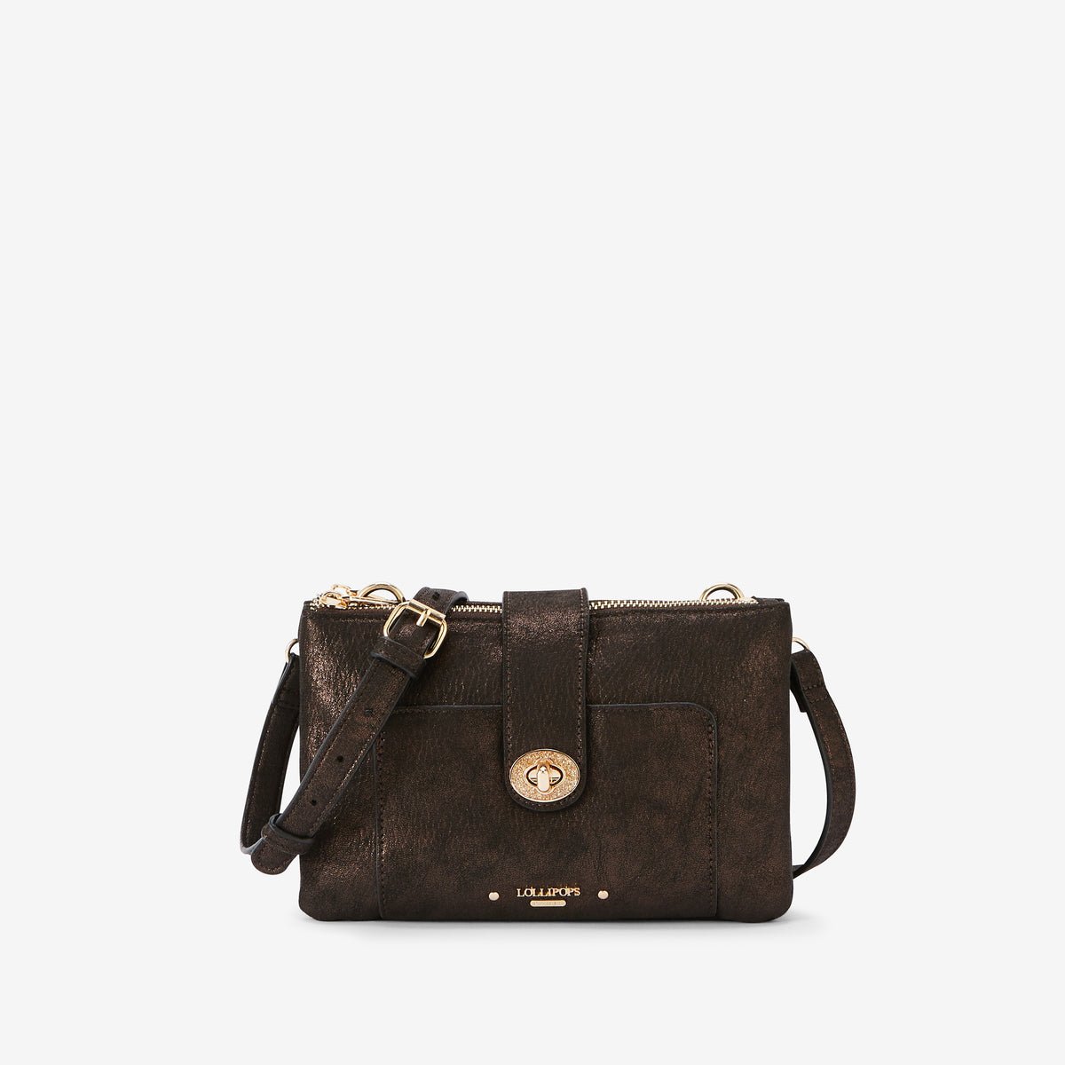 Sac multi poches  Roselyne doré,marron, LOLLIPOPS