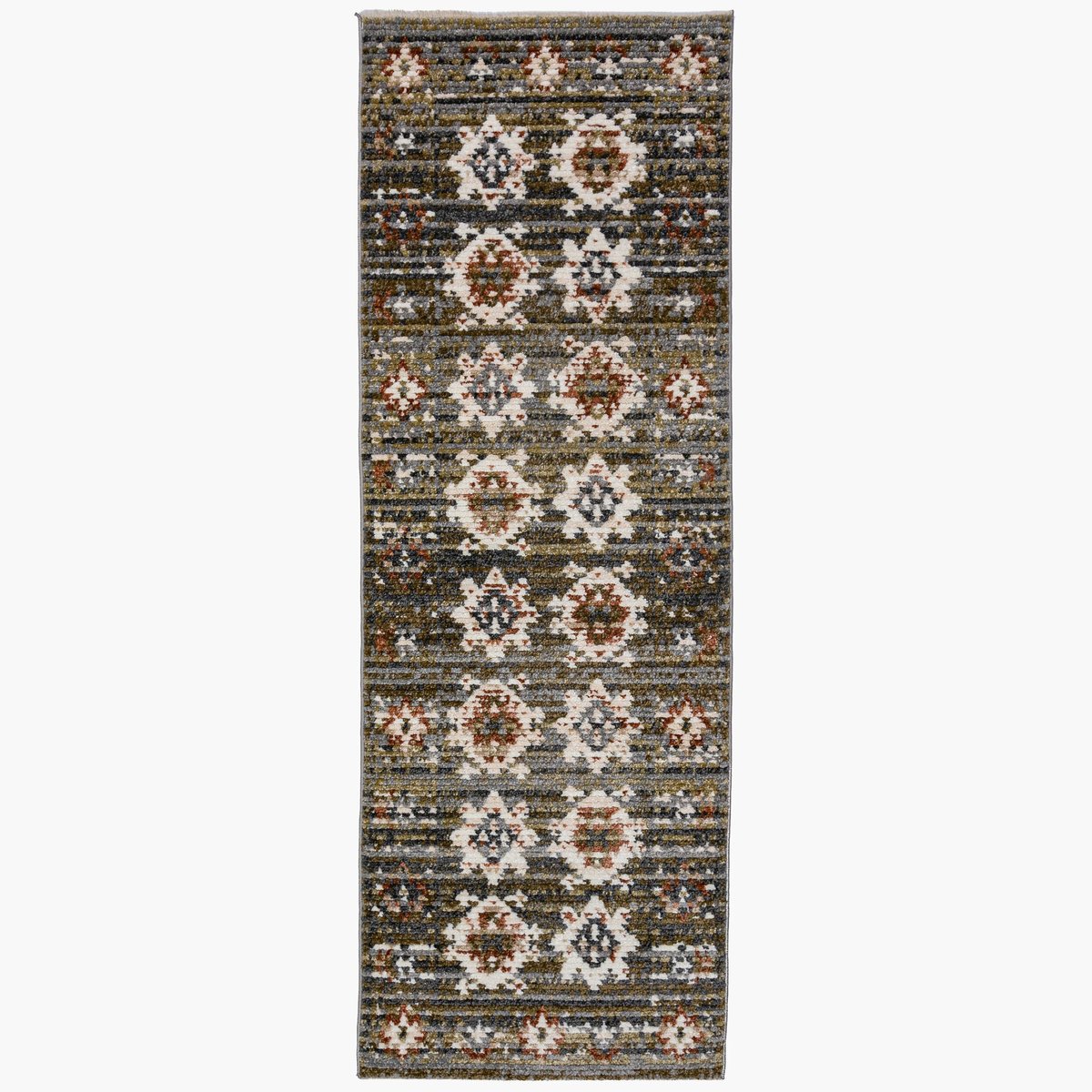 Tapis vintage de couloir GIA vert, FLAIR RUGS