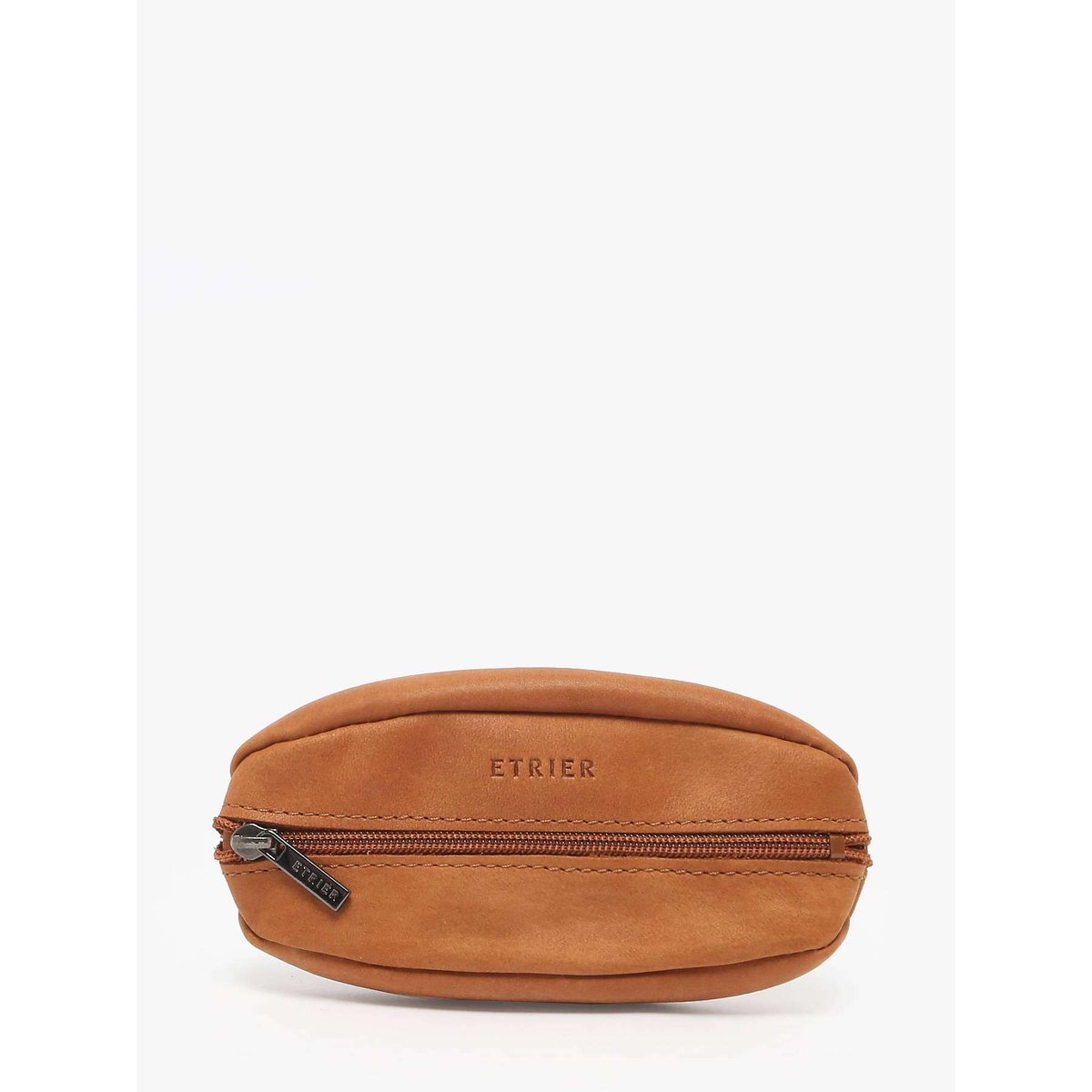 Porte-monnaie Oil cuir camel, ETRIER