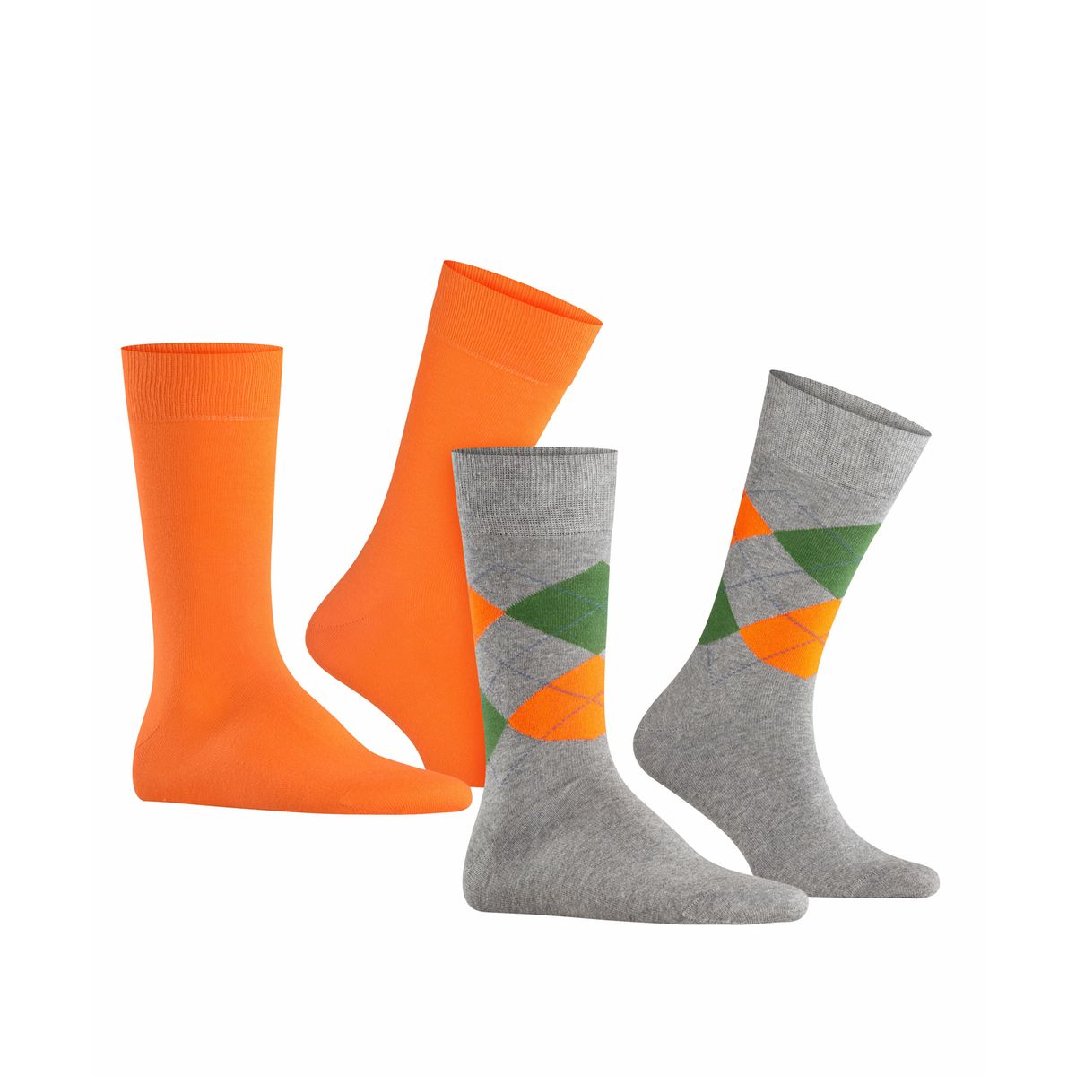 Chaussettes Unies Et Motifs Losange, Lot De 2 Pair gris/gris anthracite, BURLINGTON