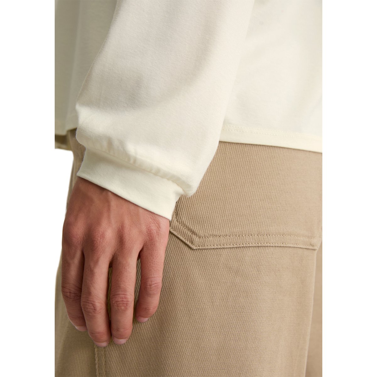 Blouse en jersey loose en LENZING™ ECOVERO™ blanc naturel, MARC O'POLO
