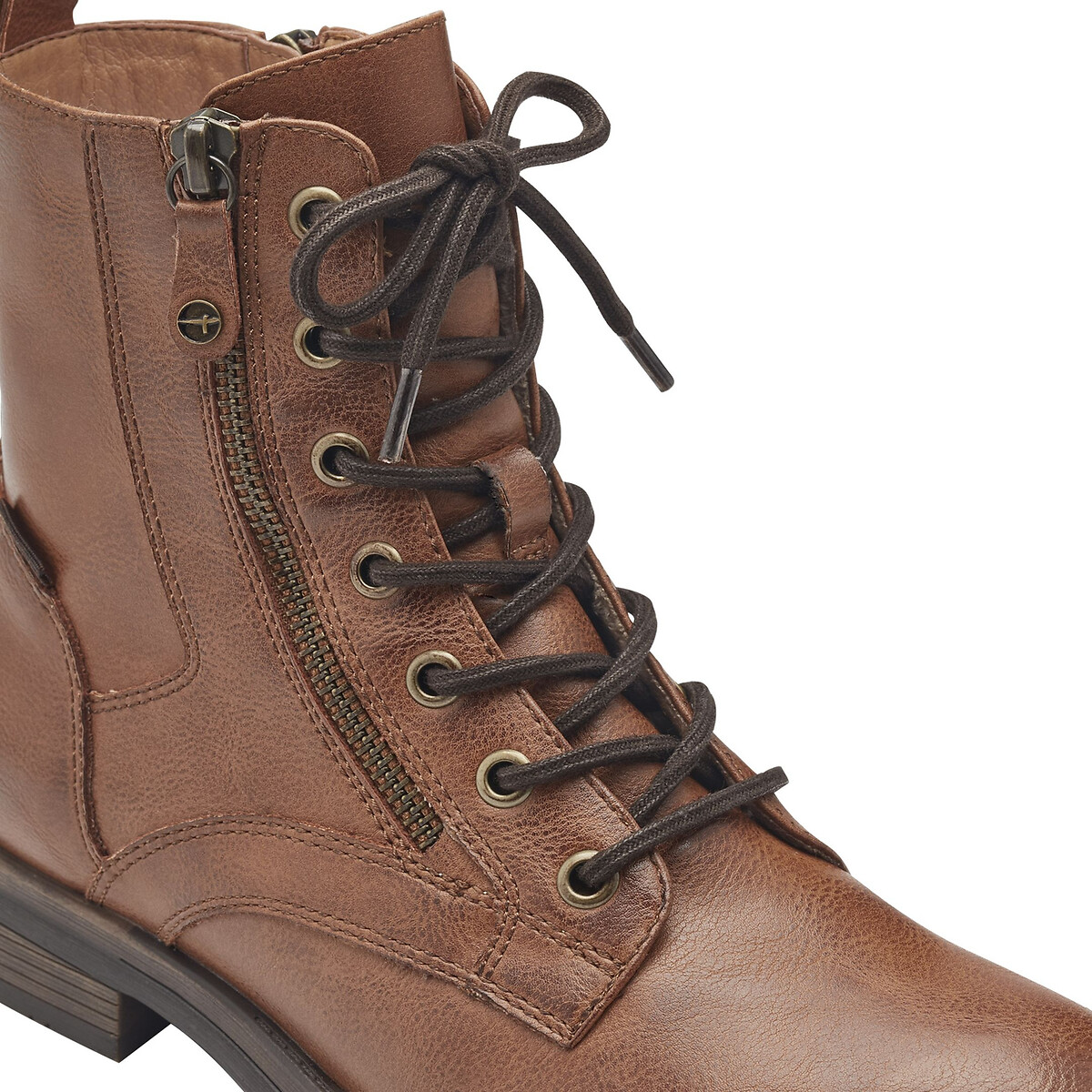 Lace-Up Ankle Boots cognac, TAMARIS