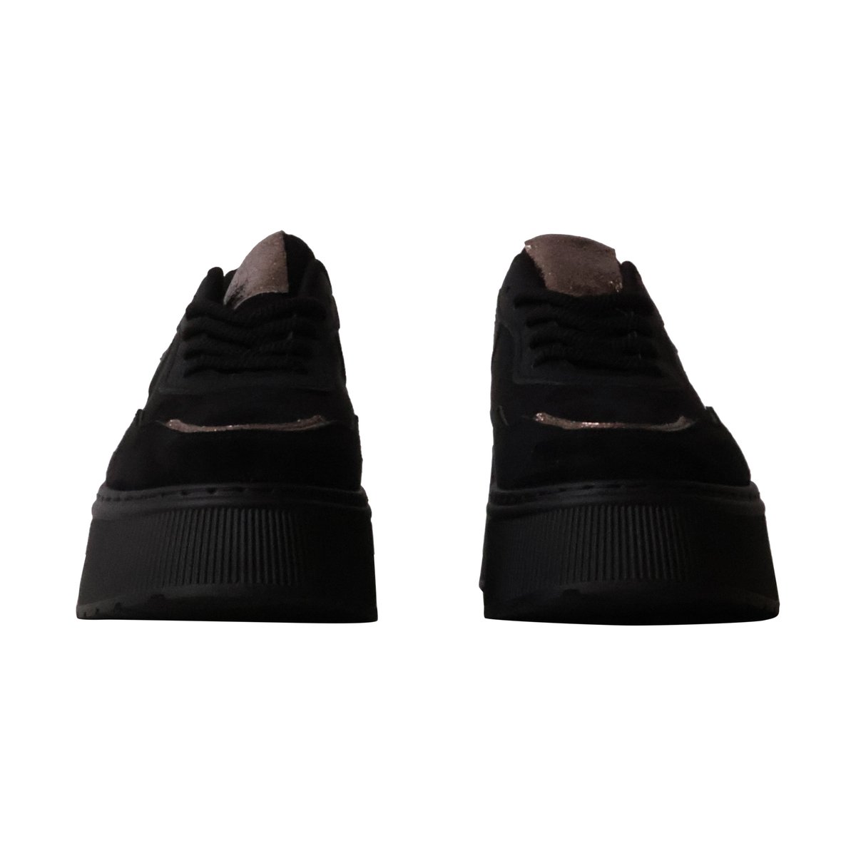 Basket Compensé à Lacets noir, ENZA NUCCI