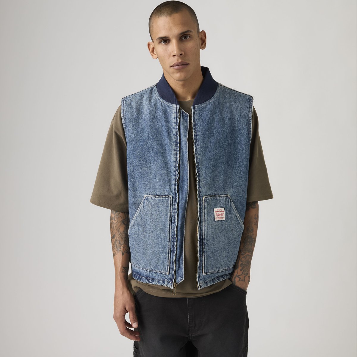 Veste sans manche Sansome bleu - sunburnt vest, LEVI'S