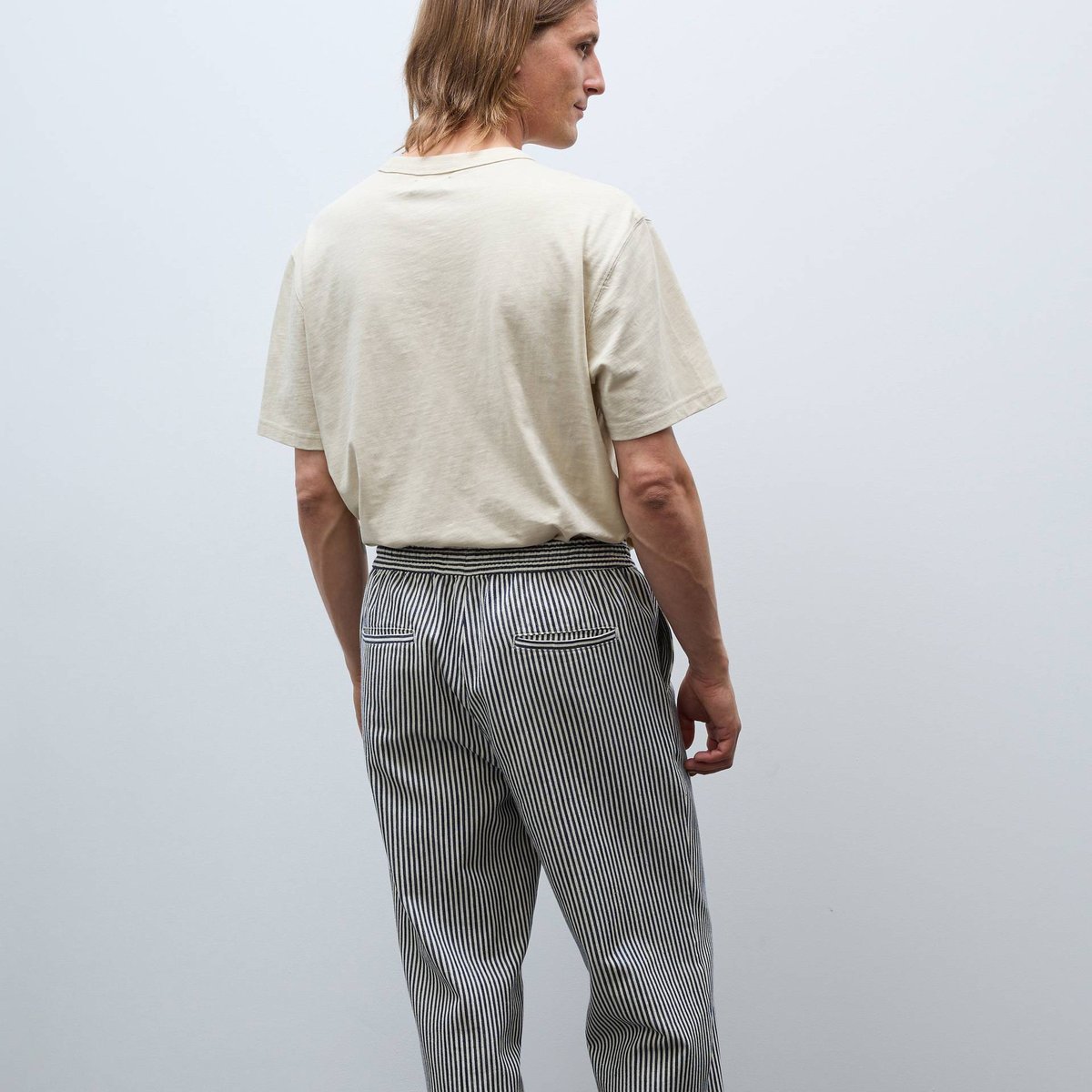 Pantalon taille élastiquée en coton BIO GOTS penombre, MONOPRIX