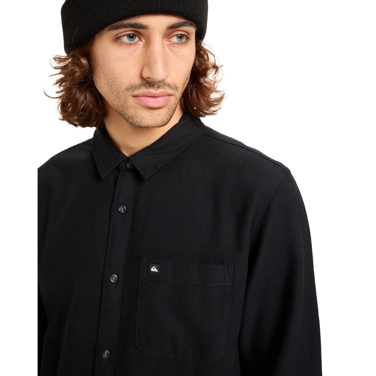 Chemise manches longues MOTHERFLY SOLID noir black, QUIKSILVER