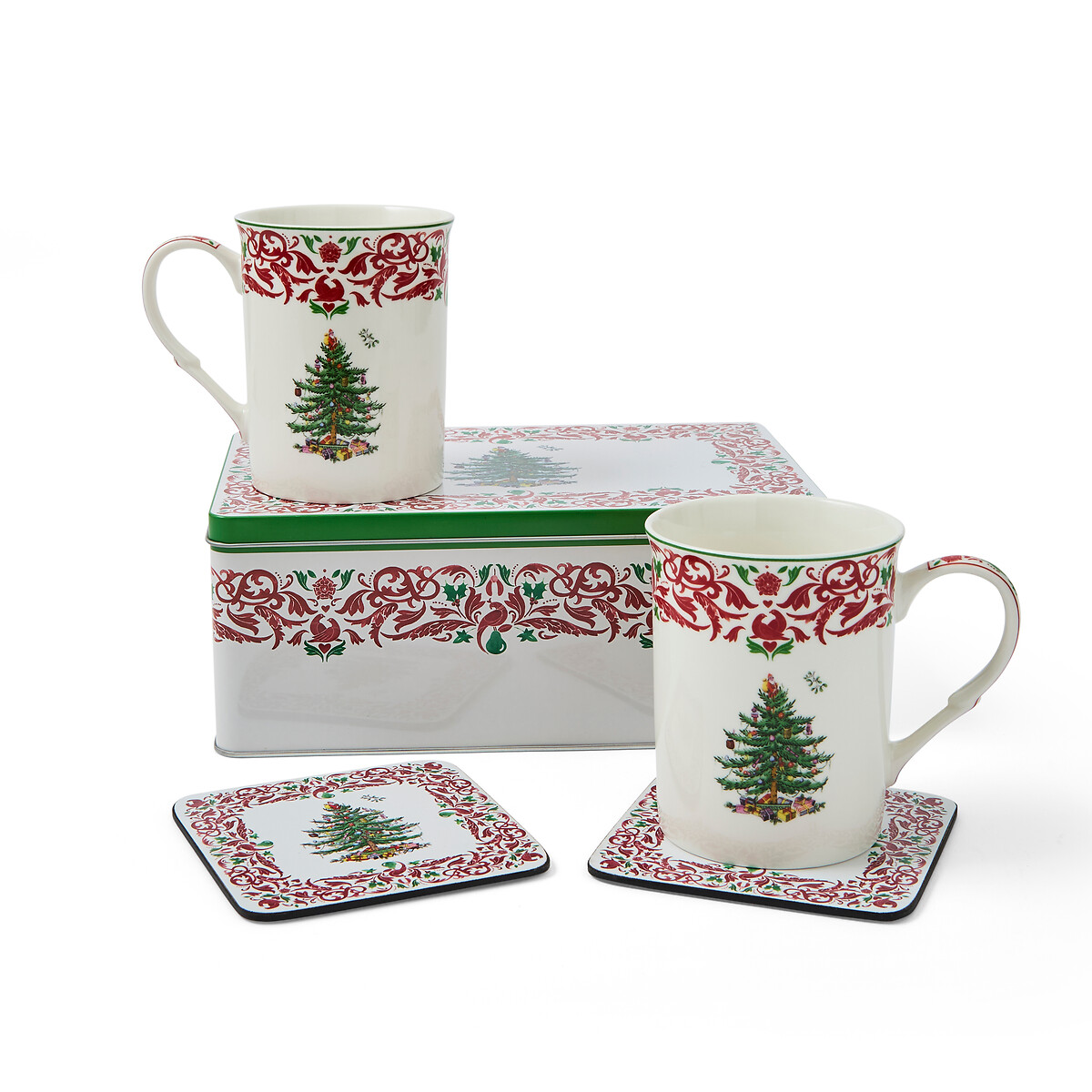 5-Piece Christmas Tree Mug & Tin Gift Set multi-coloured, SPODE