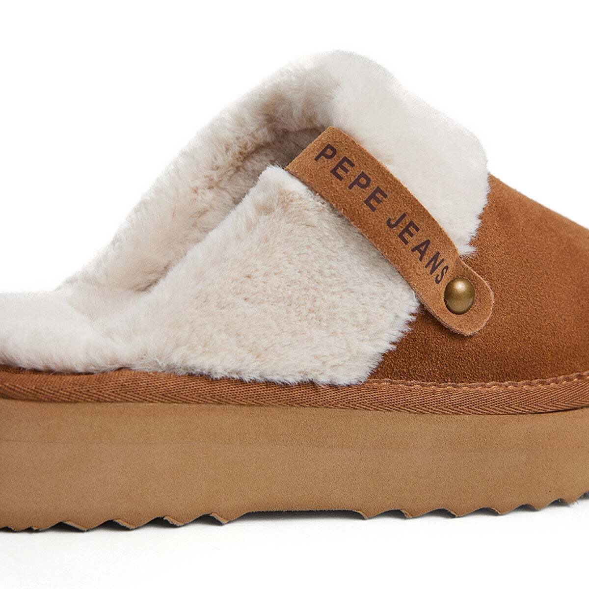 Sabots fourrés Dissy North W marron, PEPE JEANS