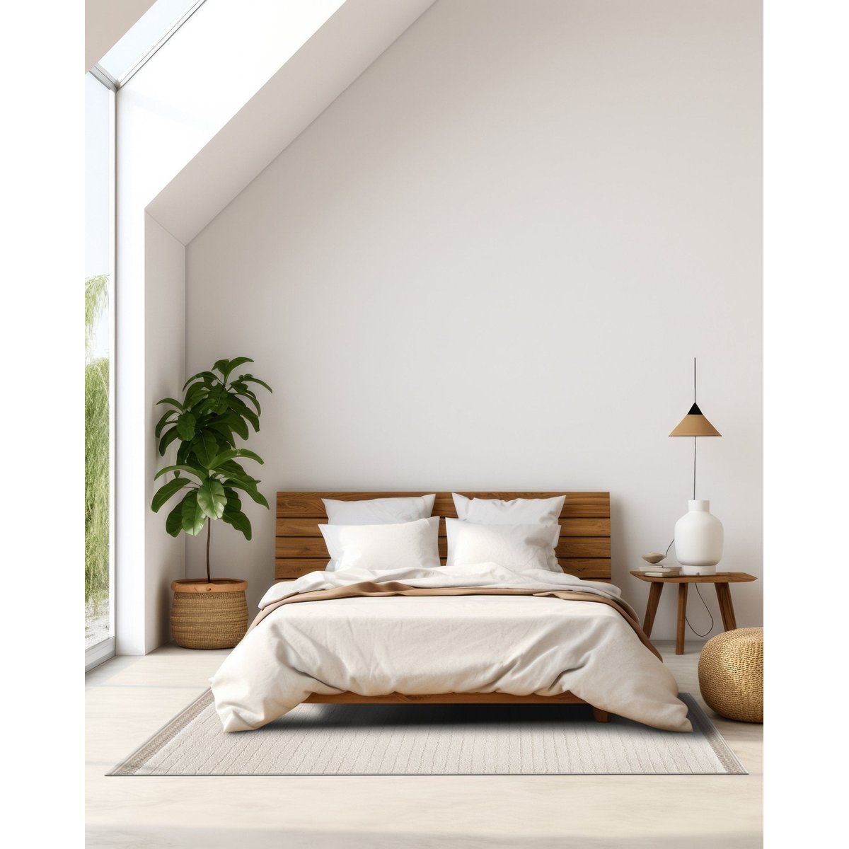 Tapis design avec effet relief ASTRID beige sable, AFK LIVING