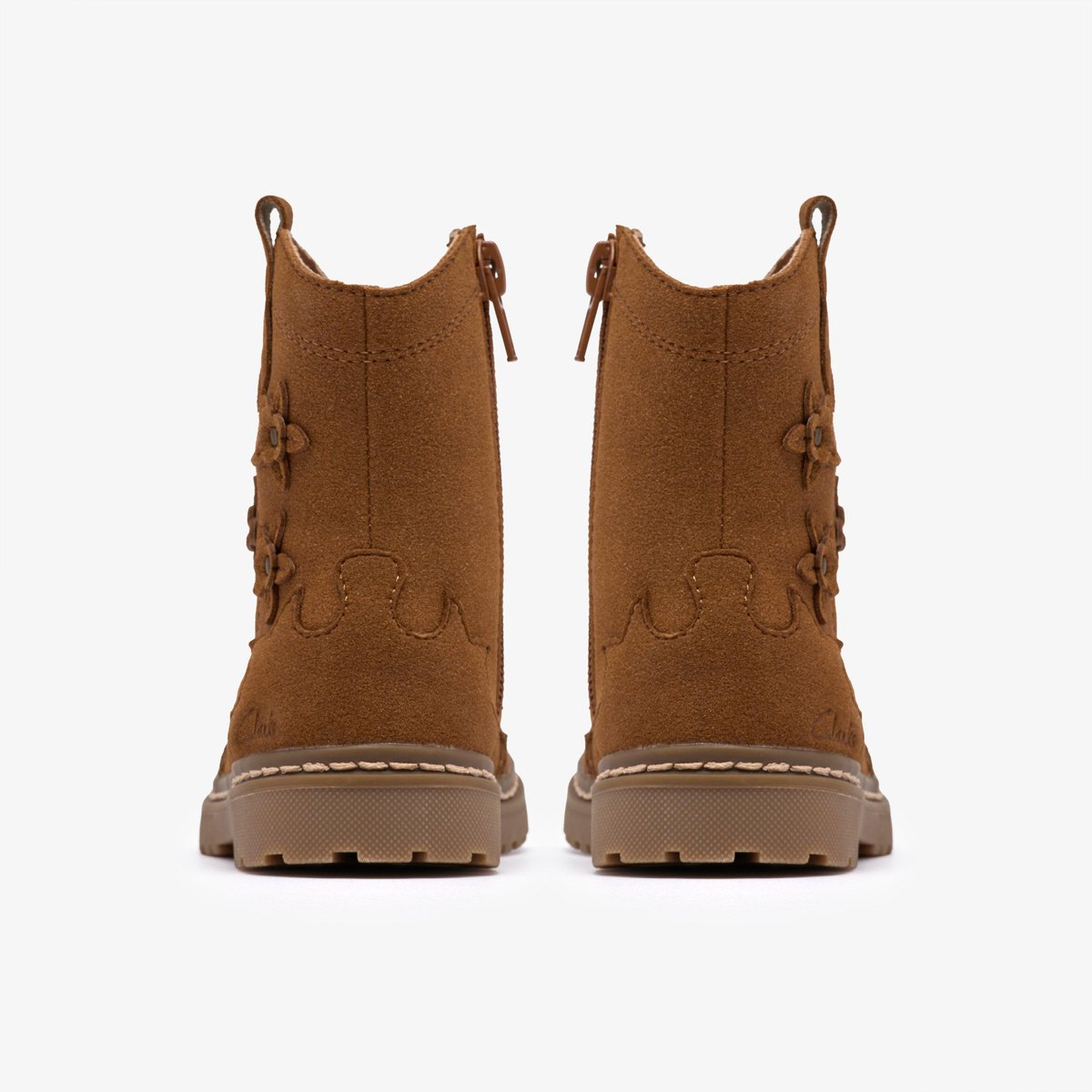 Boots Synthétique Coupe Large ADELAIDE MID T marron, CLARKS