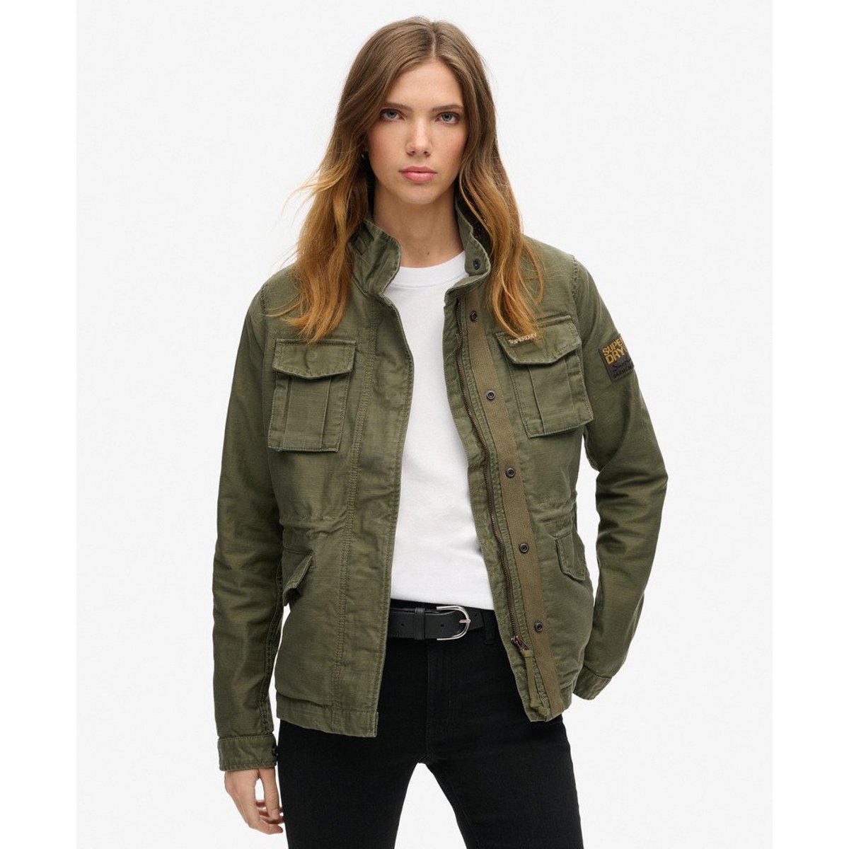 Blouson M65 classique fantaisie kaki délavé, SUPERDRY