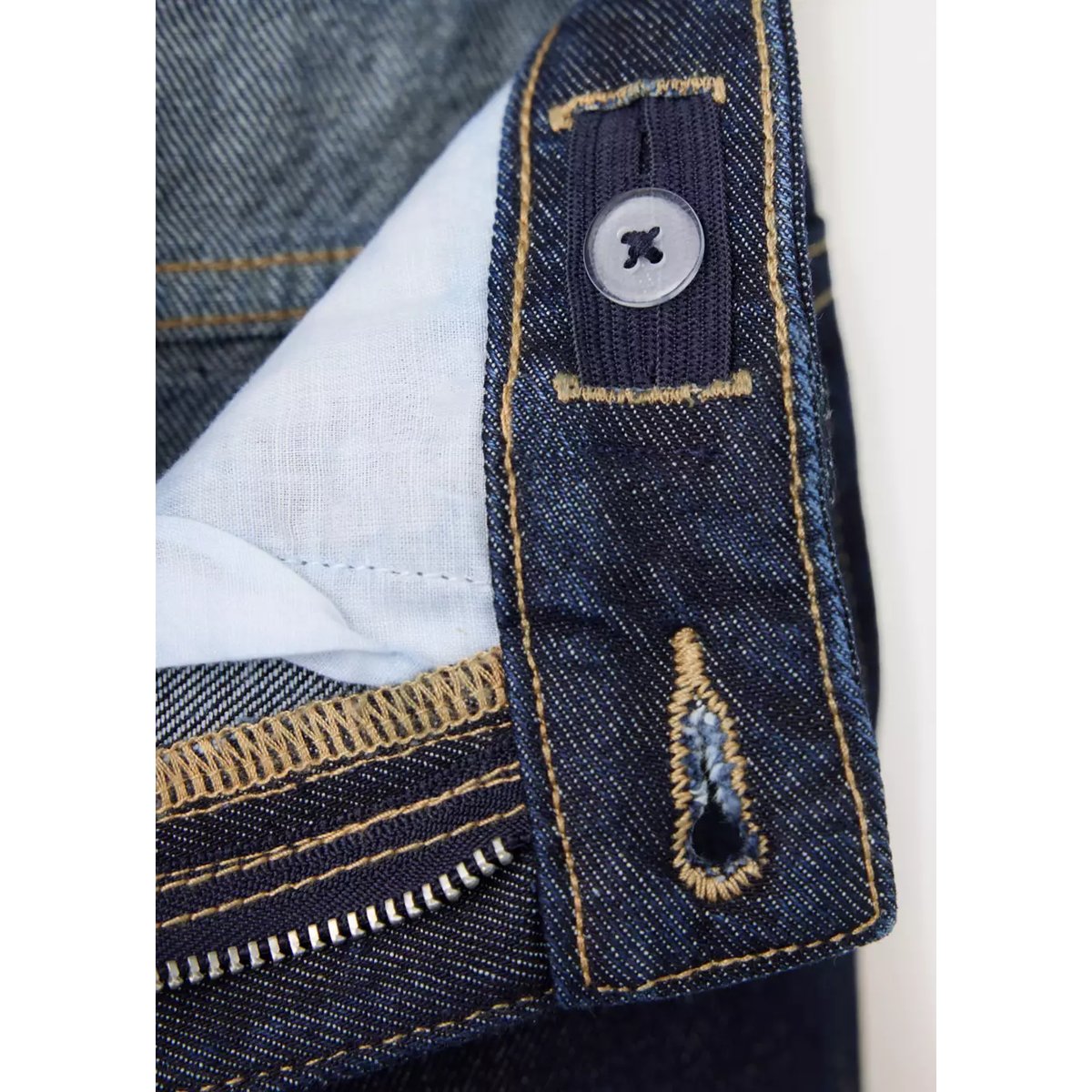 Jean straight fit en coton bleu, MANGO KIDS