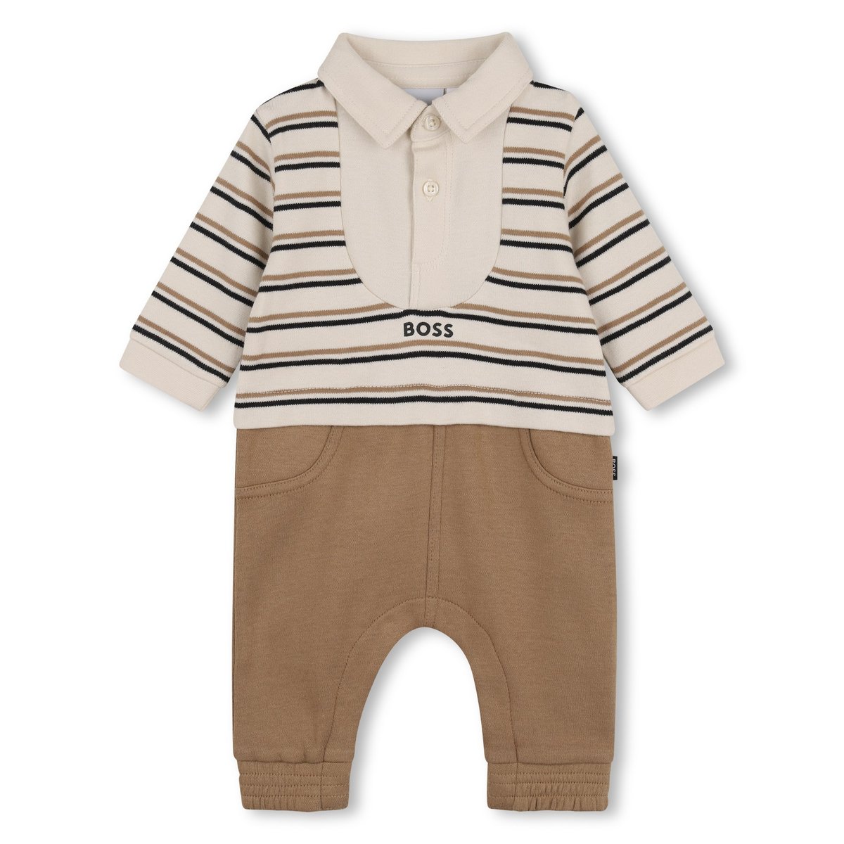 Combinaison manches longues new beige, BOSS KIDSWEAR