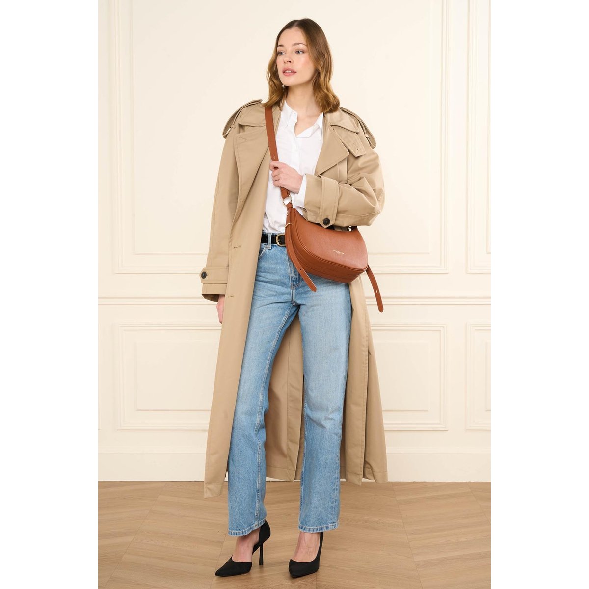 Sac besace MILANO ARIA camel, LANCASTER