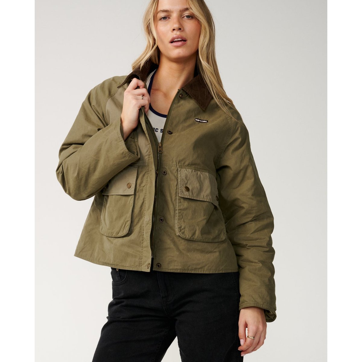 Veste Bossa NOVA Waxed Chore military green, RIP CURL