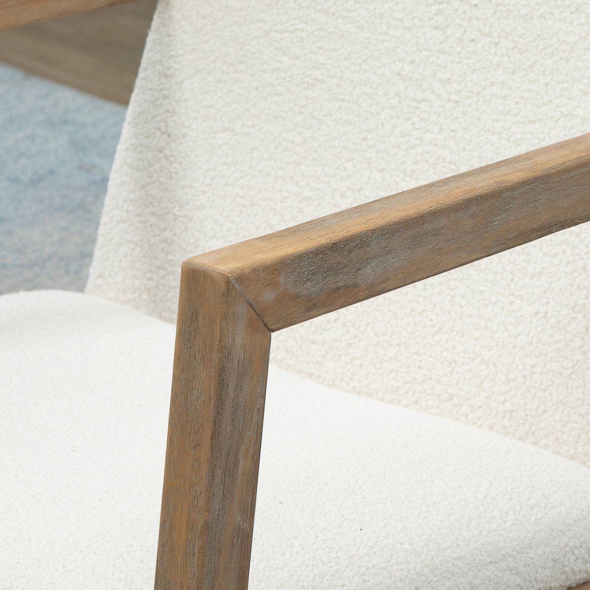 Fauteuil à bascule Polyester Crème blanc crème, HOMCOM