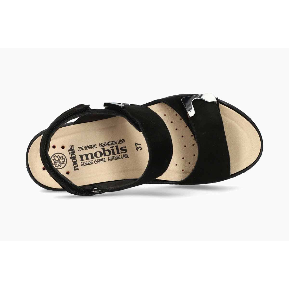 Sandales en cuir NAWEL noir 5148, MEPHISTO