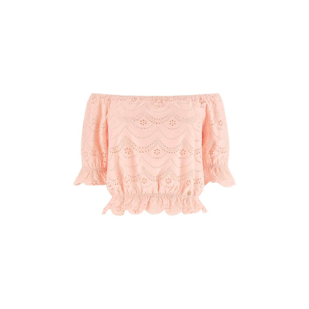 Top À Œillets Dénudé Des Épaules rose multi, GUESS