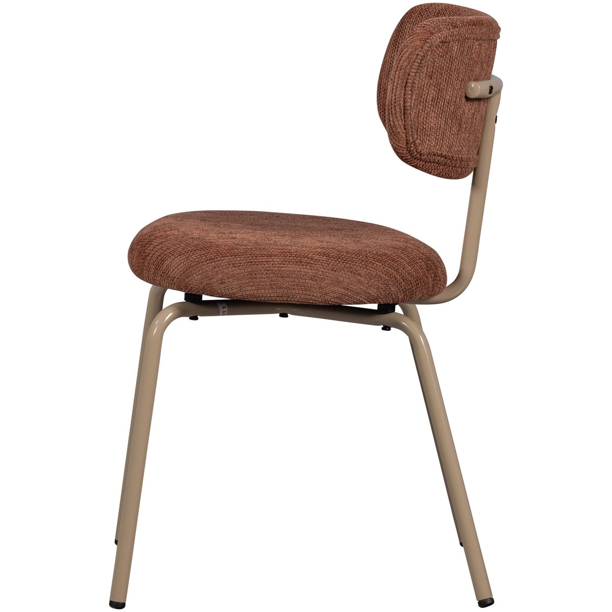 Lot de 2 chaises de table en polyester TRAVIS marron, WOOOD
