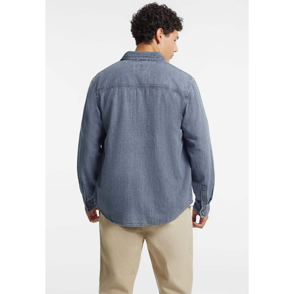Chemise Classique En Jean À Manches Longues bleu, GUESS