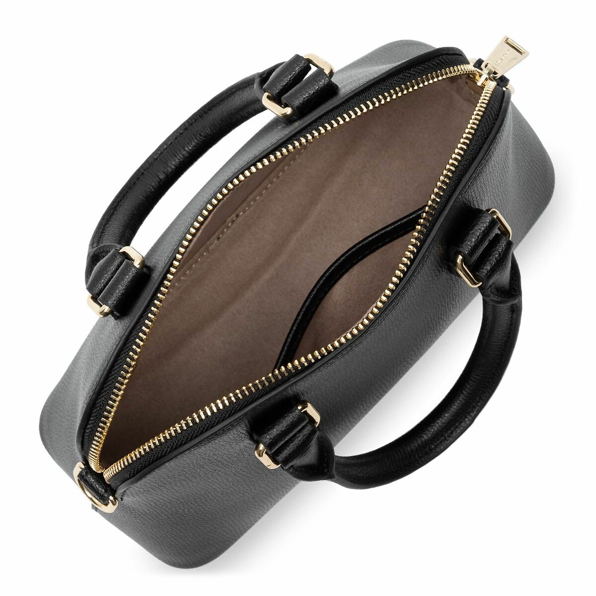 Sierra Jia Half Moon Bag with Zip Fastening, Medium black, LANCASTER