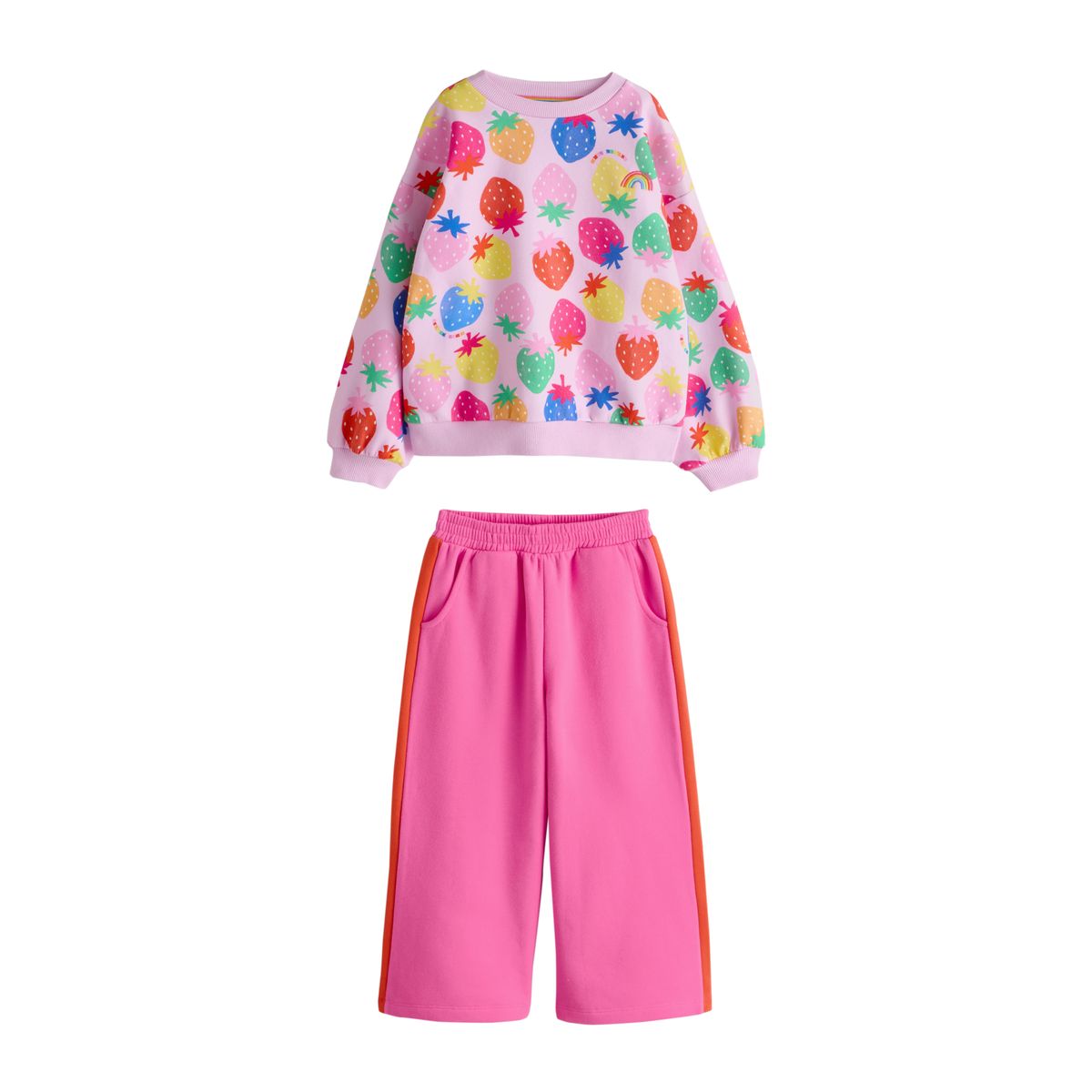Ensemble pull et jogging, 2 pièces fraise arc-en-ciel, NEXT