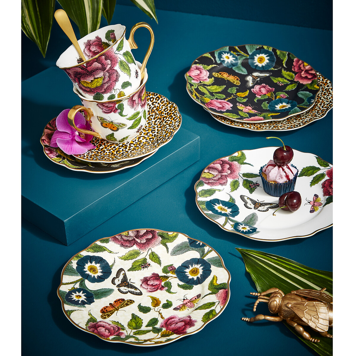 Set of 4 Creatures of Curiosity Dessert Plates multi-coloured, SPODE